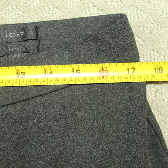 J. Crew Women's Size TXL Charcoal Grey Pixie Ponte Back Zip Dress Pants - Picture 3 of 5